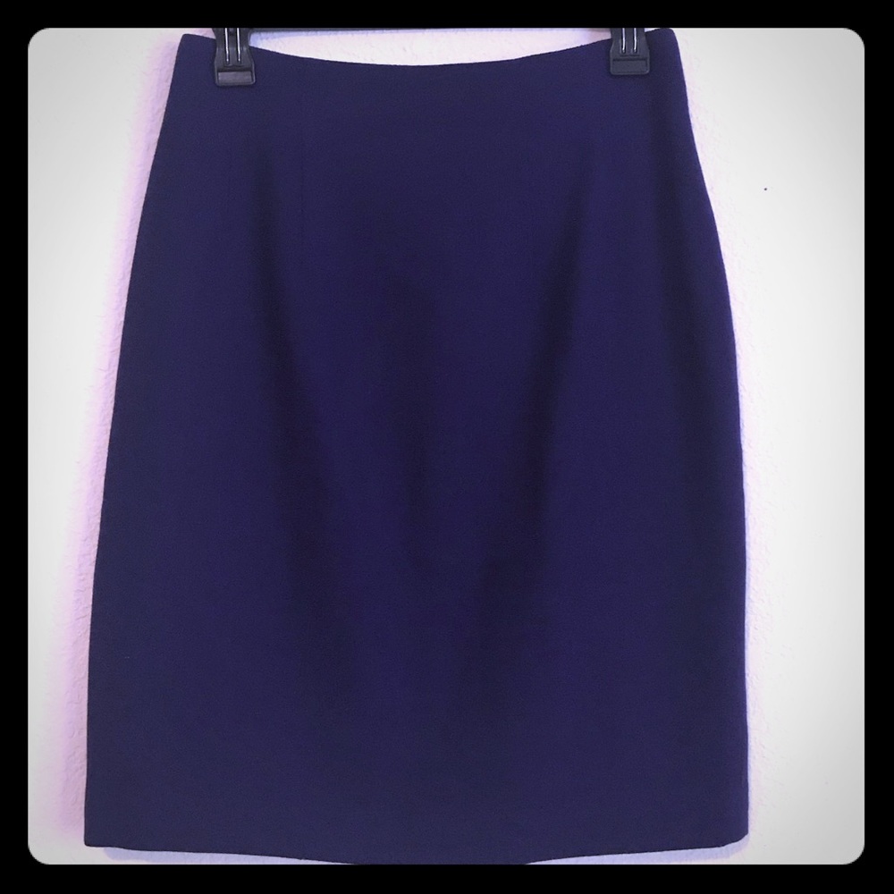 Vintage Wool Purple Pencil Skirt - Picture 1 of 7